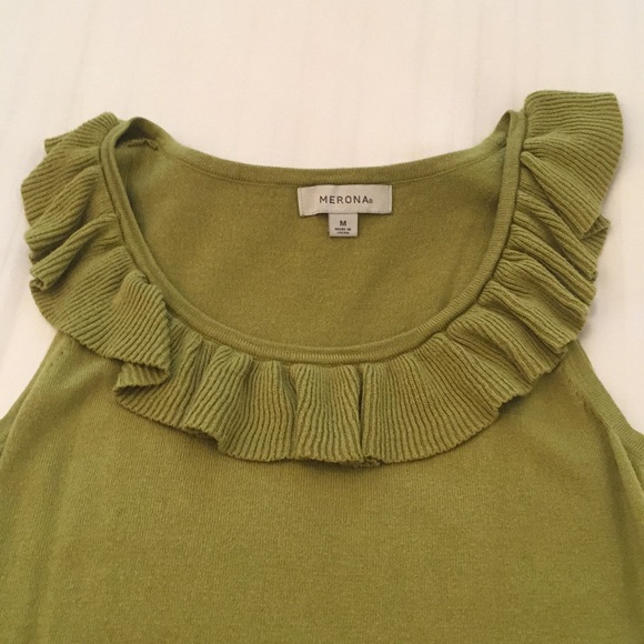 Merona Sleeveless Sweater w/Ruffles - Pistachio - Picture 2 of 6